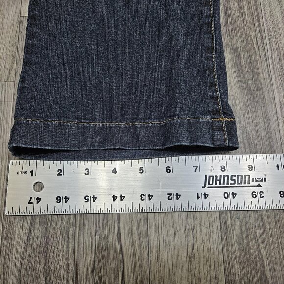 Lee Slender Secret Jeans Womens 12 Blue Bootcut Stretch Embellished Denim - Picture 12 of 12